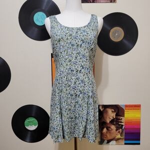 Tickets | 90s Vintage Floral Print Mini Dress